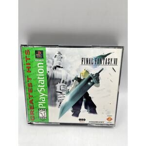 Final Fantasy 7 (Sony Playstation 1) PS1 Greatest Hits Green Label CIB Tested